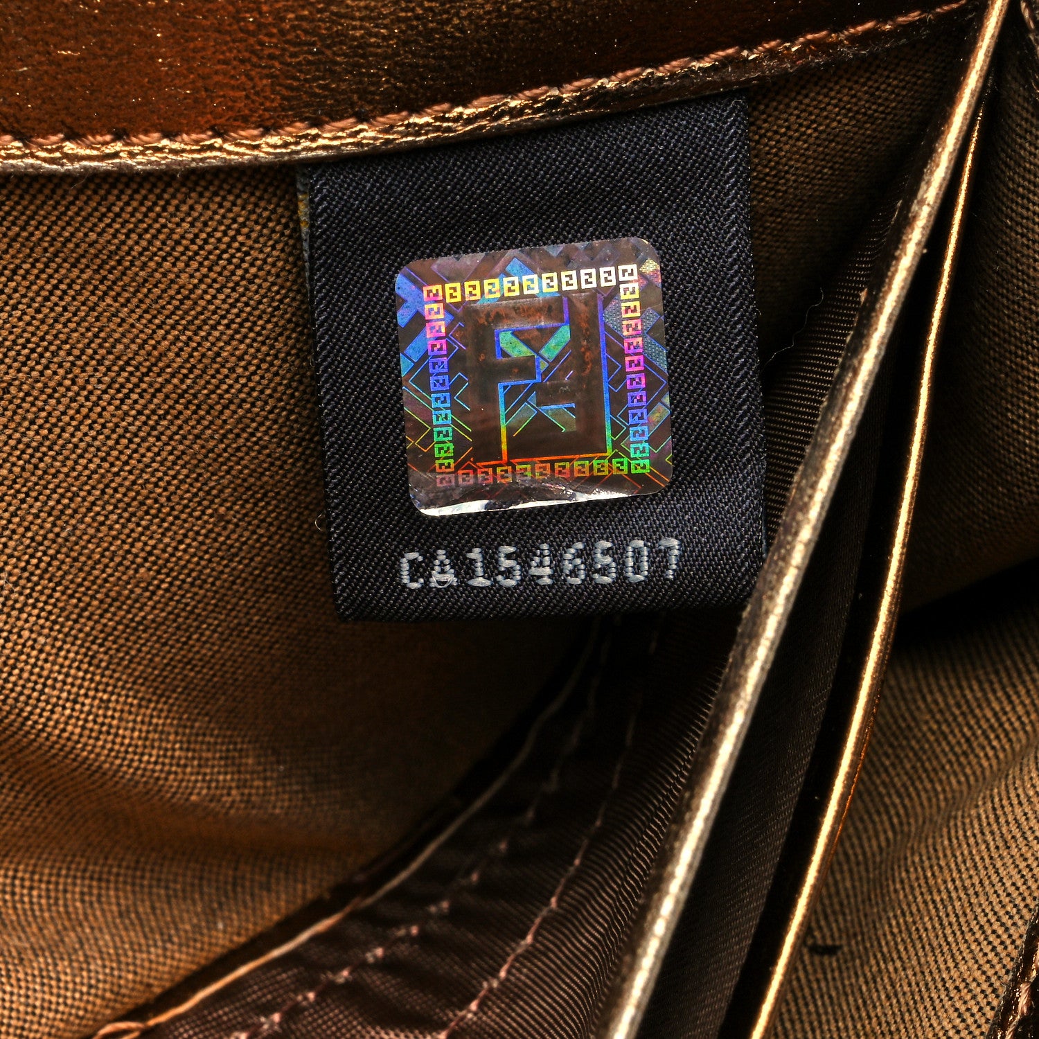 Fendi Metallic Logo Continental Wallet Gold 7 of 8