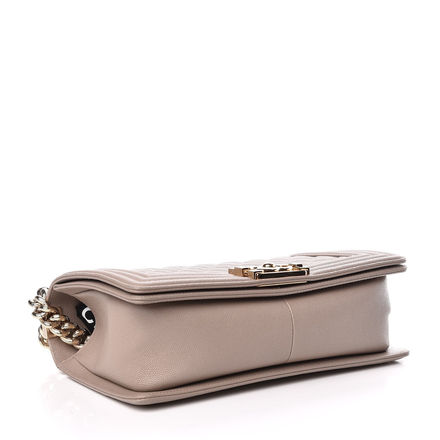 Chanel Caviar Quilted Medium Boy Flap Dark Beige 4 of 11