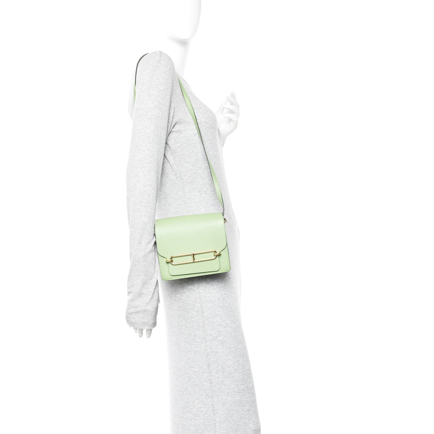 Hermes Evercolor Mini Sac Roulis Vert Criquet 2 of 11