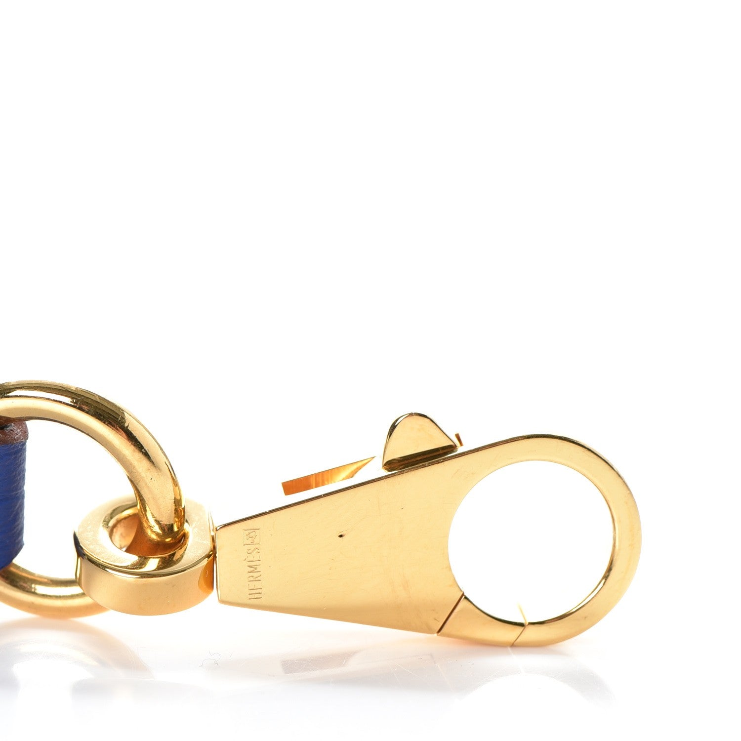 Hermes Togo Horseshoe Kelly Retourne 32 Bleu Electrique Rouge H 37 of 38