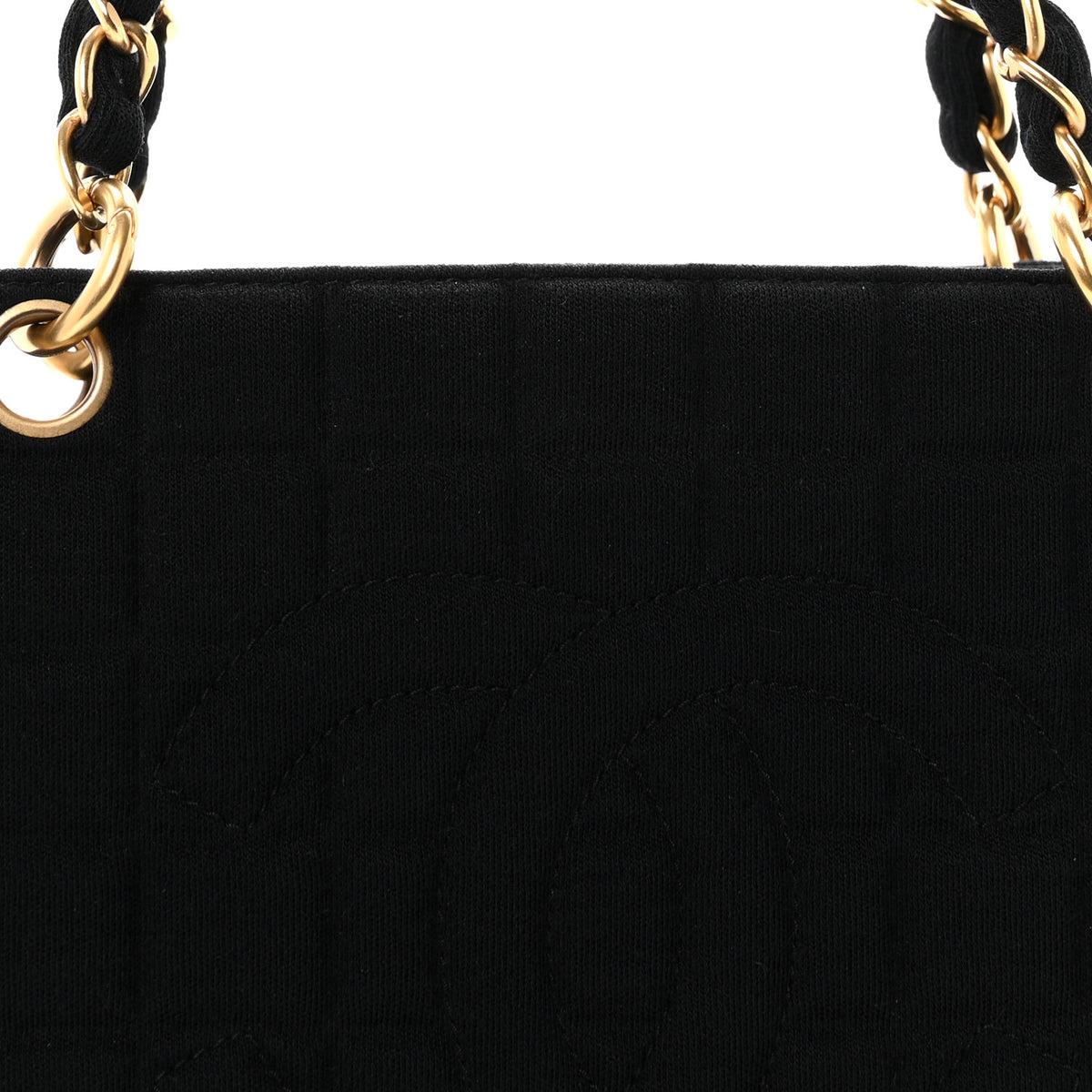 Chanel Jersey Quilted Petite Timeless Tote PTT Black 8 of 11