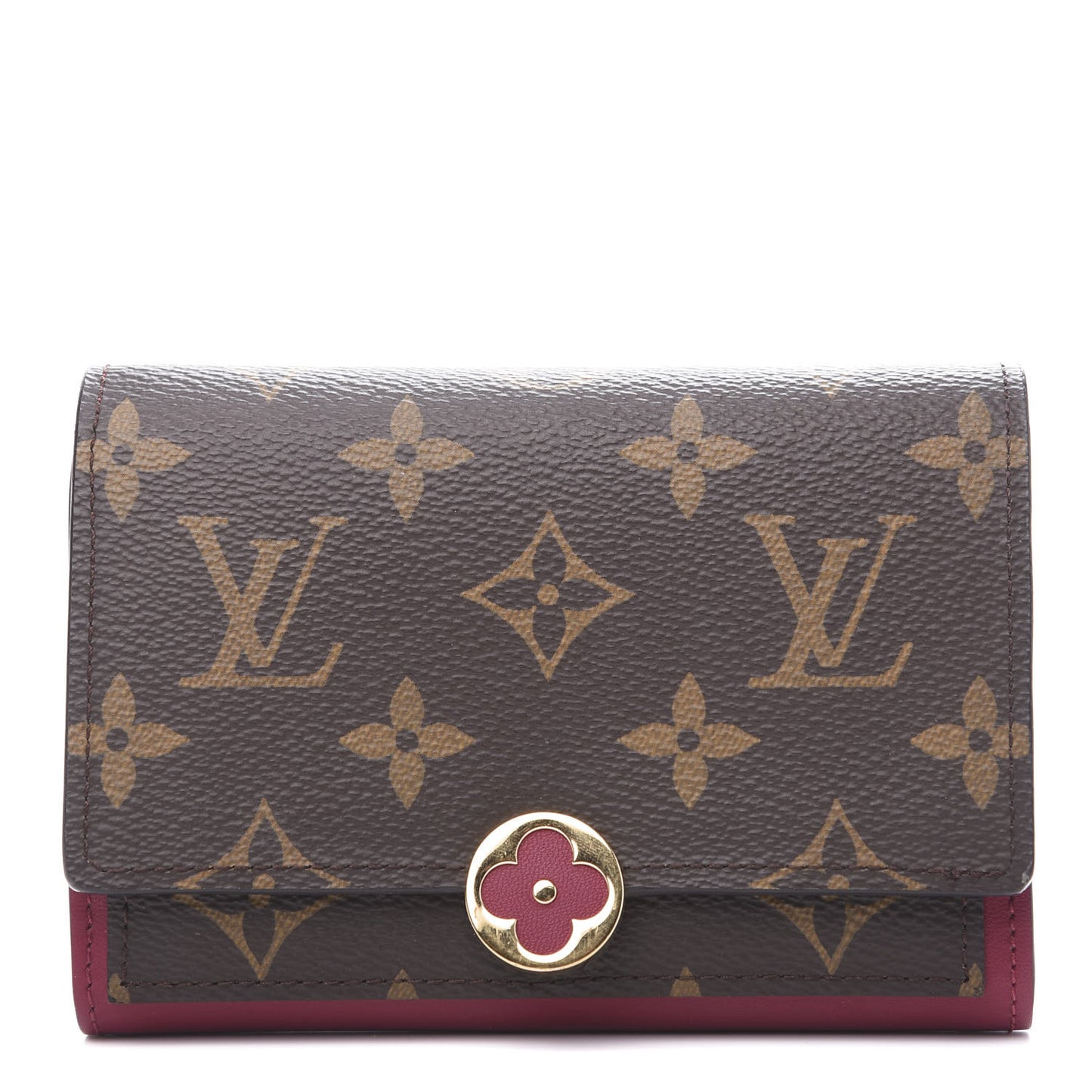 Monogram Flore Compact Wallet Fuchsia