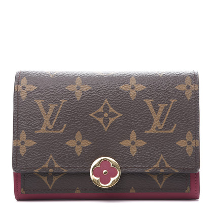 Louis Vuitton Monogram Flore Compact Wallet Fuchsia 1 of 7