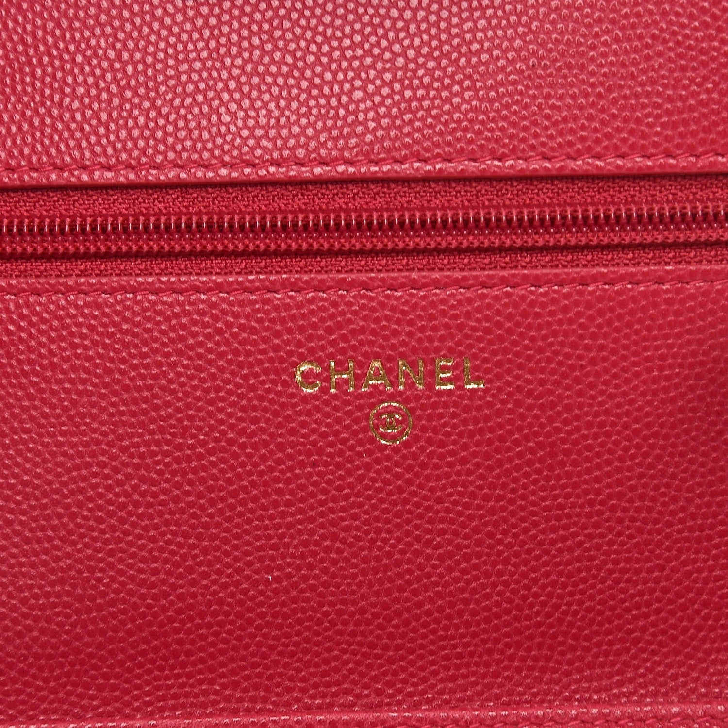 Chanel Caviar Quilted Golden Class Wallet On Chain WOC Fuchsia 6 of 9