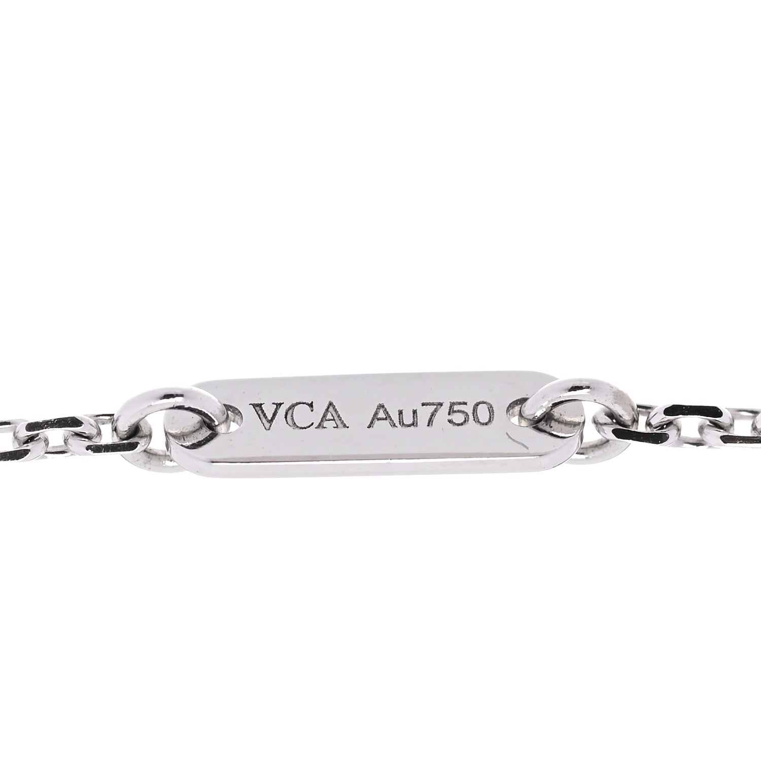 Van Cleef & Arpels 18K White Gold Diamond Sweet Alhambra Pendant Necklace 6 of 8