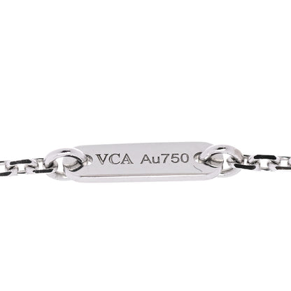 Van Cleef & Arpels 18K White Gold Diamond Sweet Alhambra Pendant Necklace 6 of 8