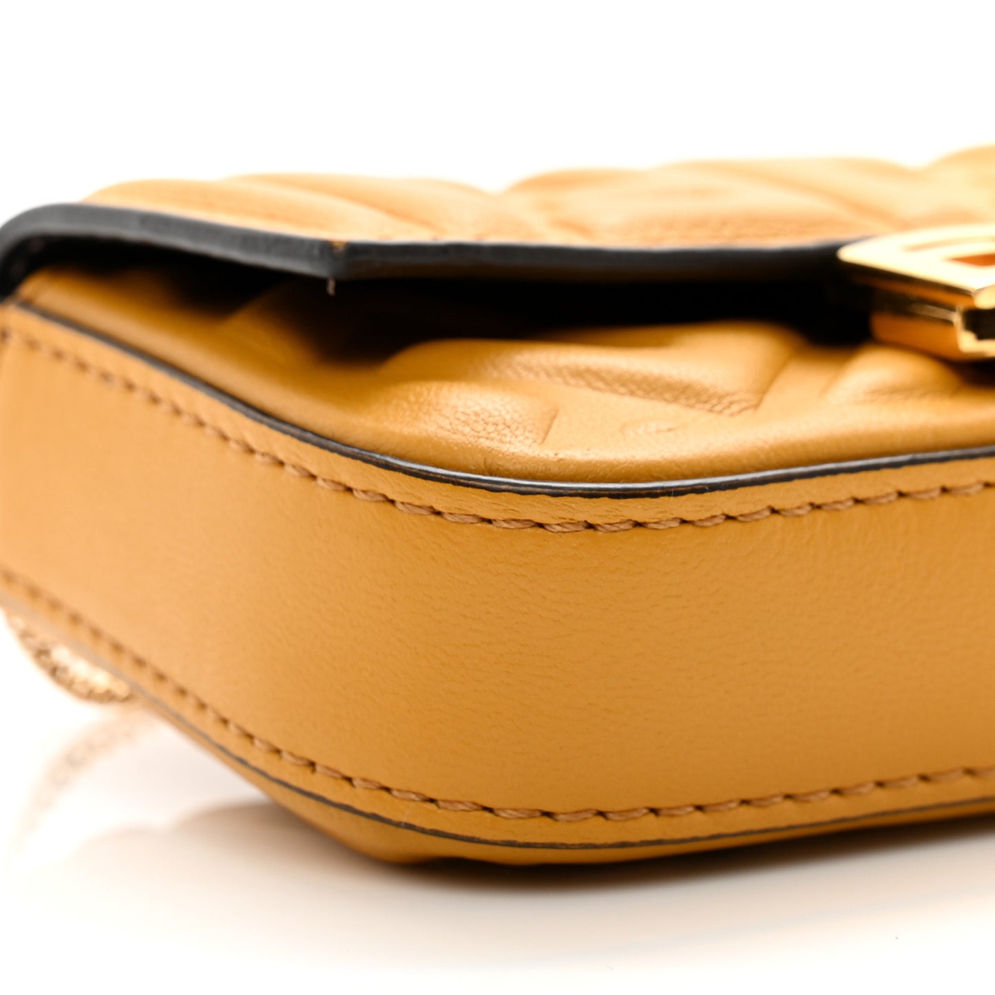 Nappa Matisse FF Embossed Nano Baguette Charm Zucca