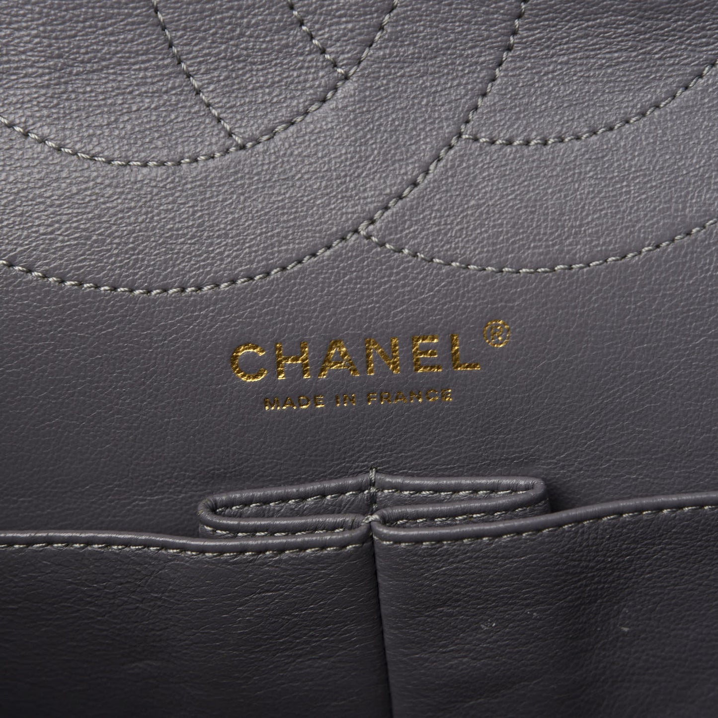 Aged Calfskin Quilted 2.55 Reissue 227 Flap Grey