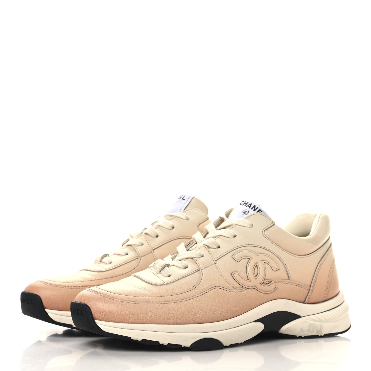 Chanel Gradiant Calfskin CC Womens Sneakers 40 Light Orange 4 of 9