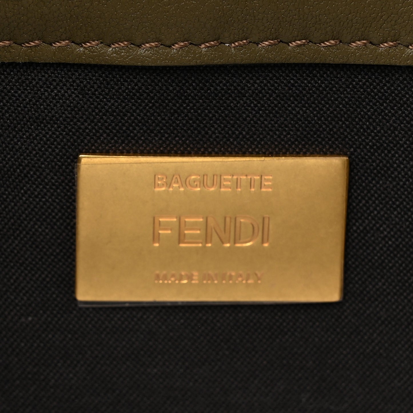 Nappa FF 1974 Embossed Baguette Avocado