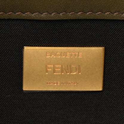 Fendi Nappa FF 1974 Embossed Baguette Avocado 6 of 10