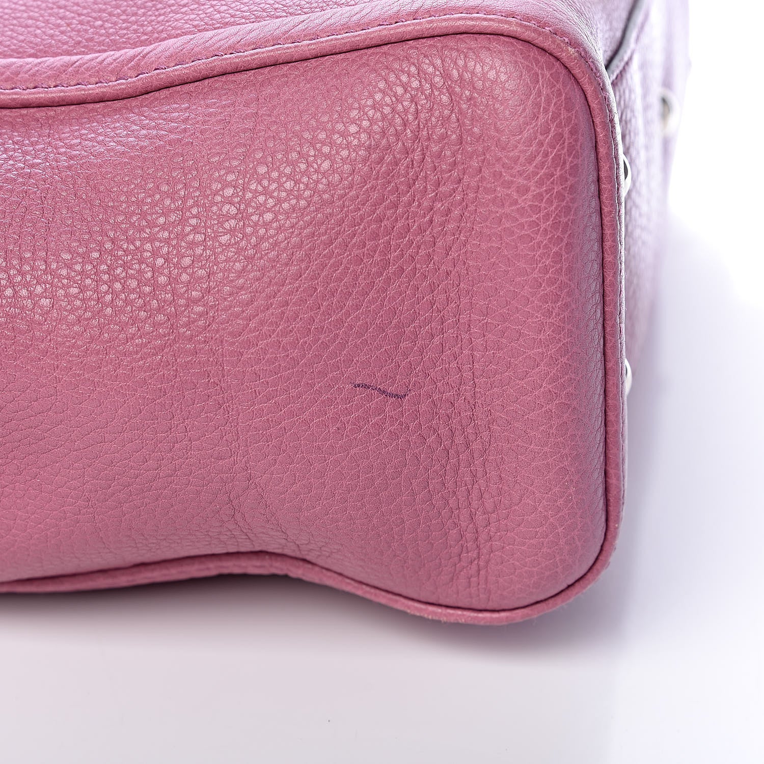 Gucci Pebbled Calfskin Small Soho Top Handle Bag Fresia Rose 9 of 11