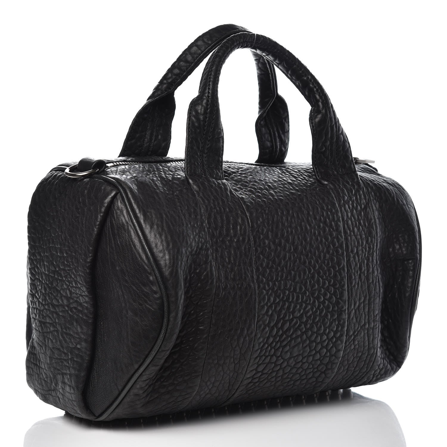 Alexander Wang Pebbled Lambskin Rocco Black Nickel Hardware 3 of 9