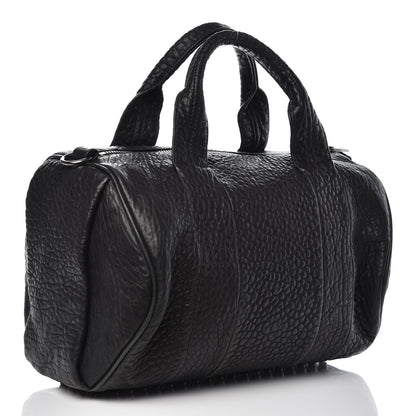 Alexander Wang Pebbled Lambskin Rocco Black Nickel Hardware 3 of 9