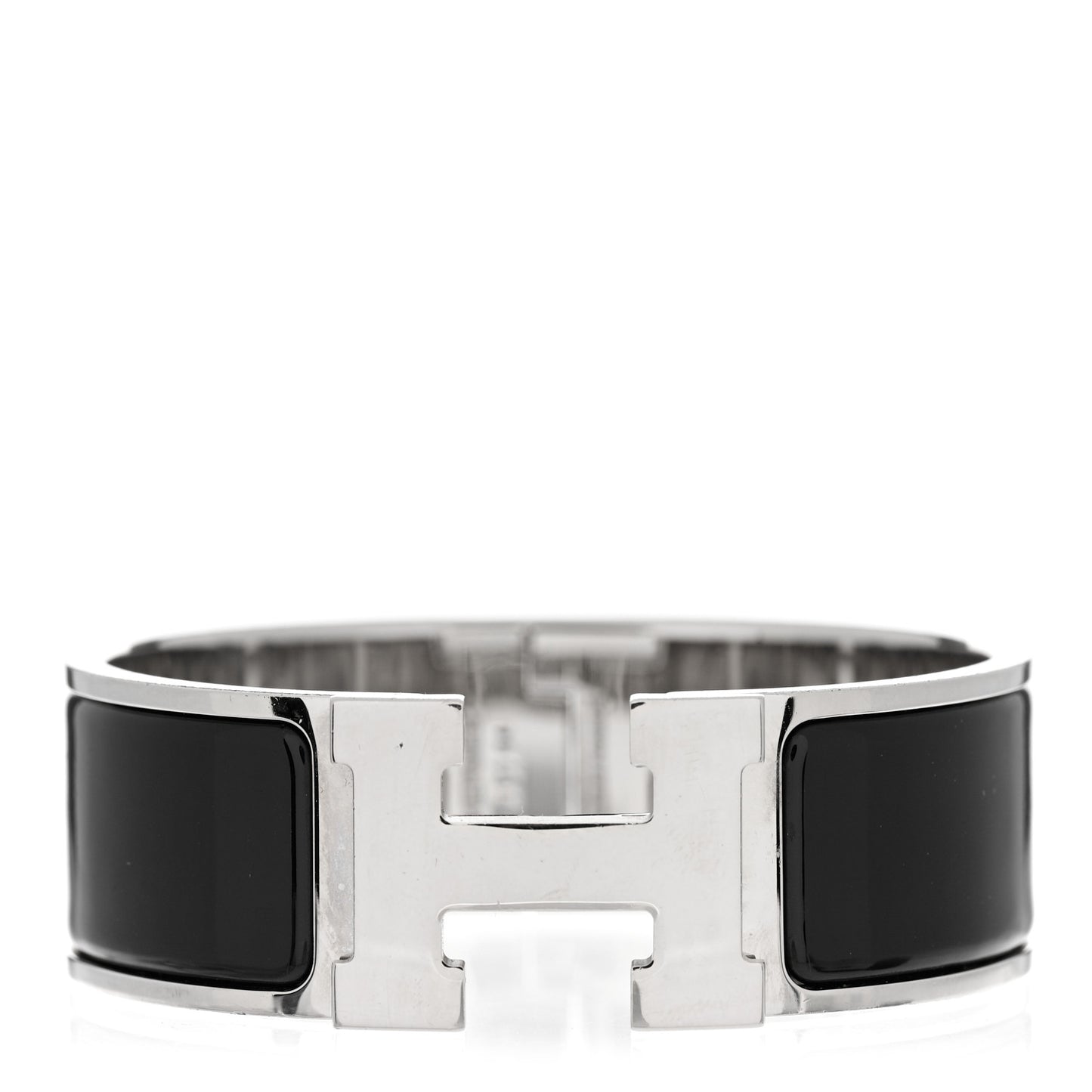 Enamel Wide Clic Clac H Bracelet PM Black