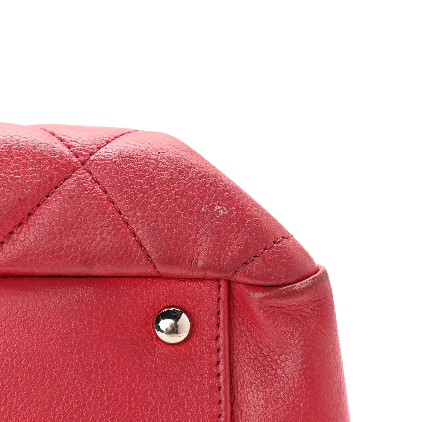Soft Caviar Quilted CC Timeless Tote Fuchsia