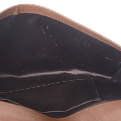 Saint Laurent Textured Calfskin Y Ligne Clutch Brown 7 of 9