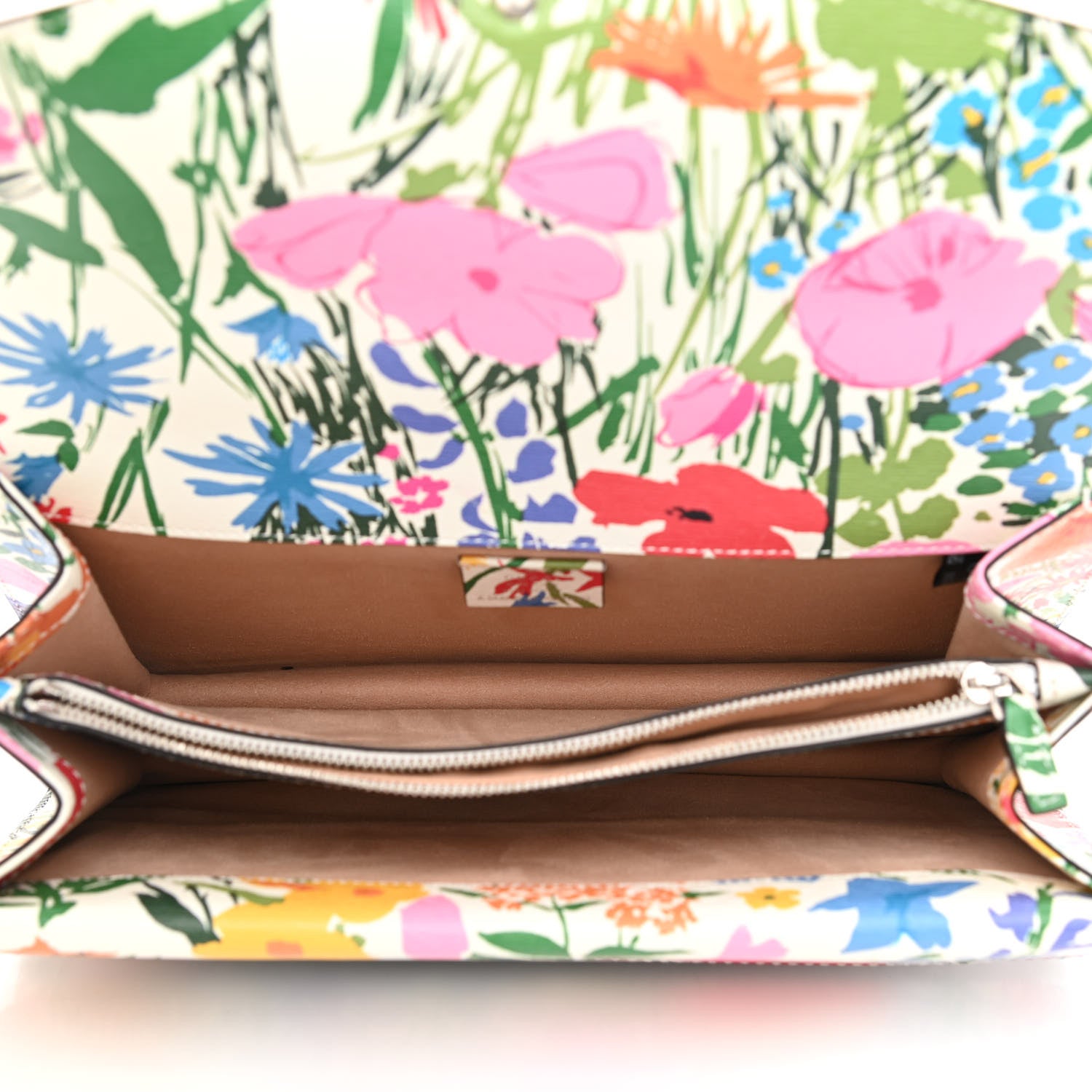 Gucci X KEN SCOTT New Shangai Calfskin Jardin D'Avril Floral Print Small Dionysus Shoulder Bag Ivory Pink 5 of 8