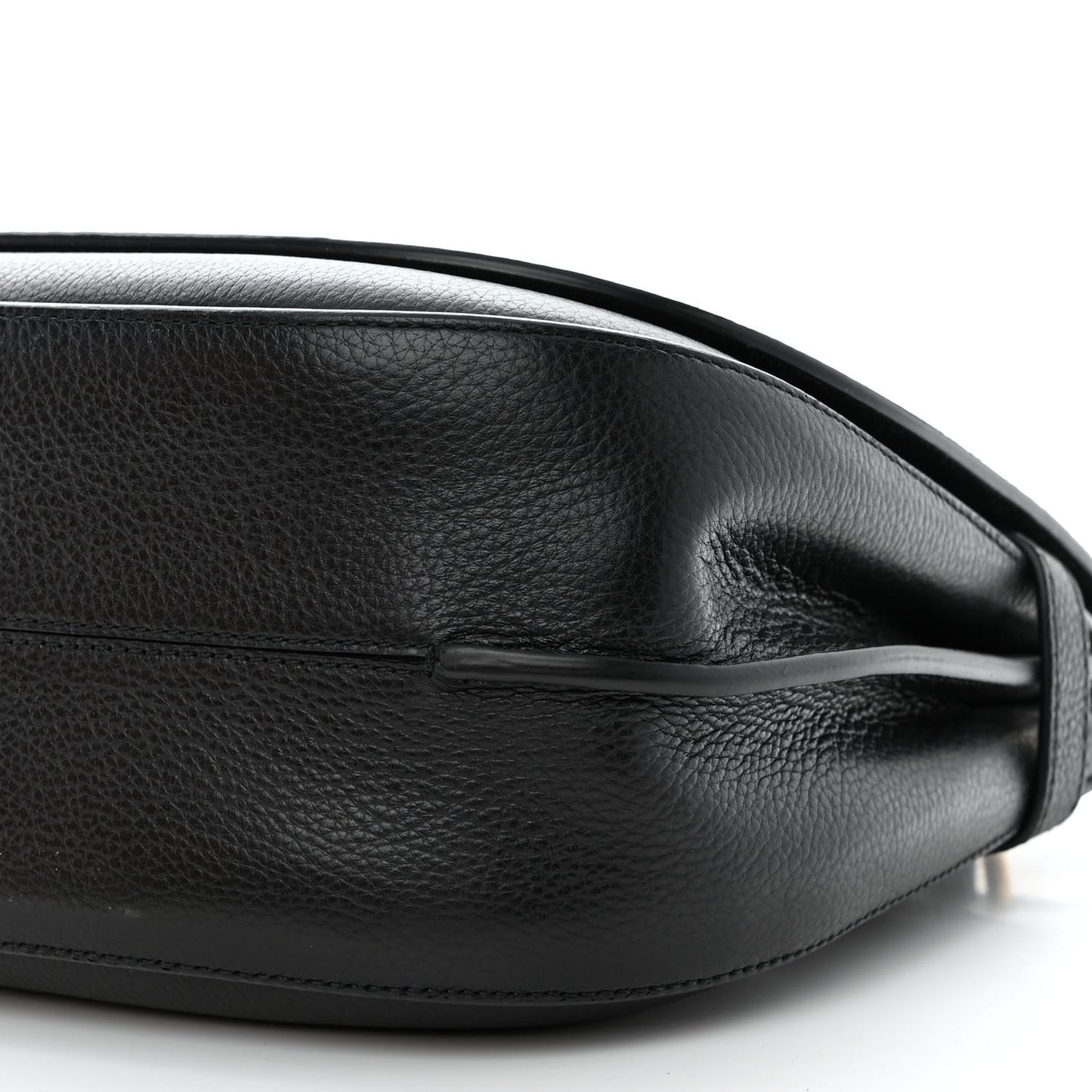 Small Classic Grain Calfskin Amberley Satchel Black