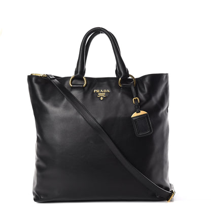 Prada Soft Calf Shopping Tote Black 1 of 13
