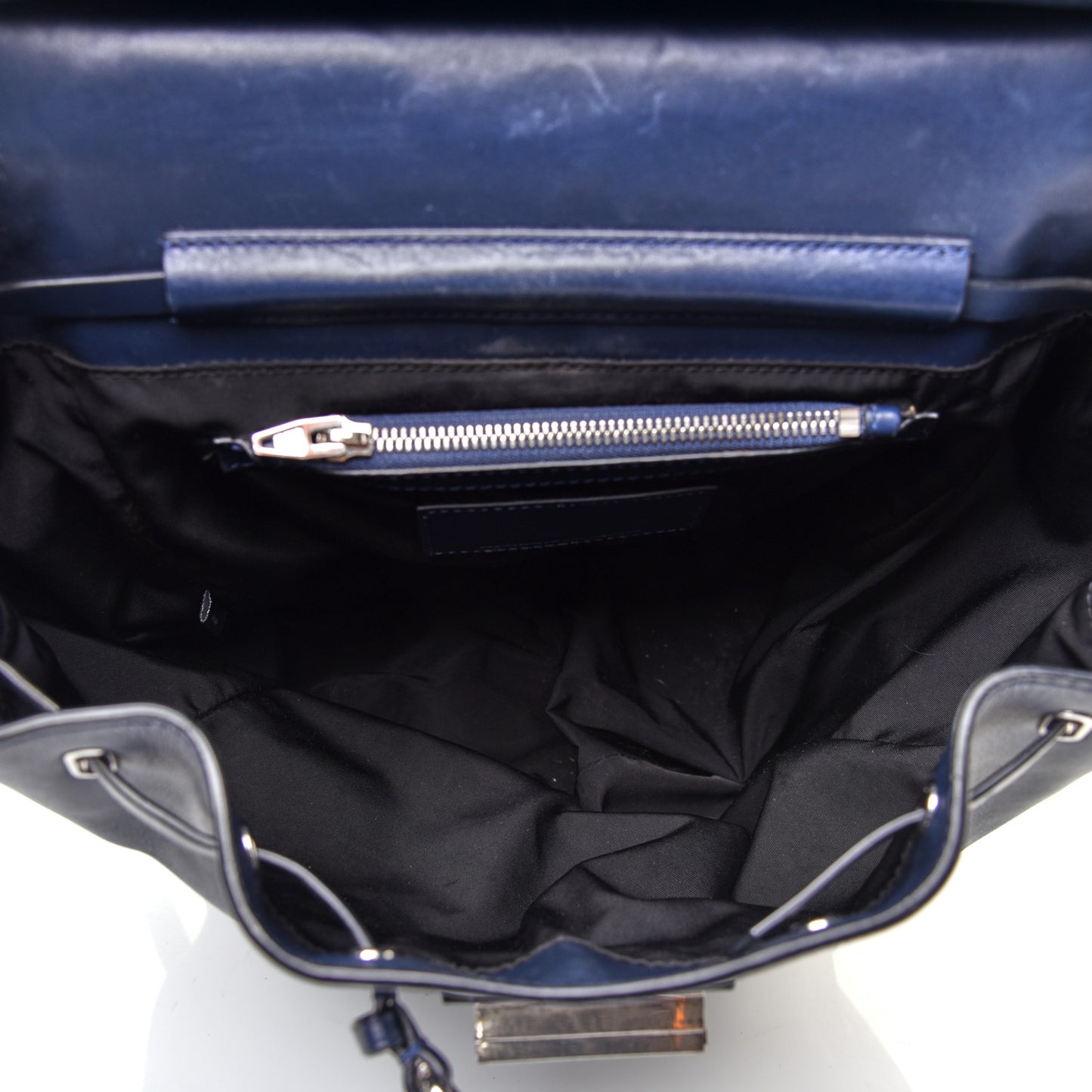 Calfskin Prisma Skeletal Backpack Blue