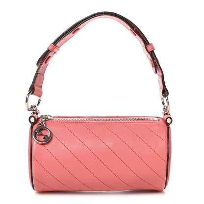 Gucci Sakai Be Green Calfskin Diagonal Stitched Mini Blondie Barrel Shoulder Bag Pink 1 of 10