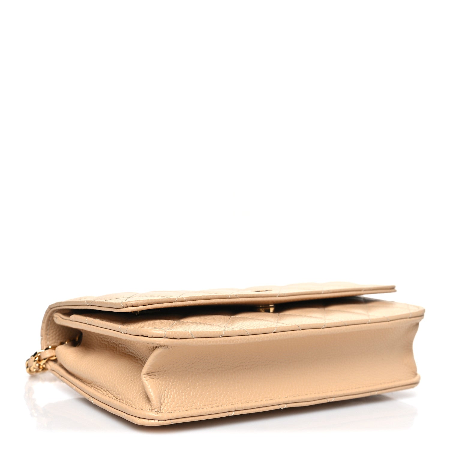 Chanel Caviar Quilted Wallet On Chain WOC Beige 4 of 11
