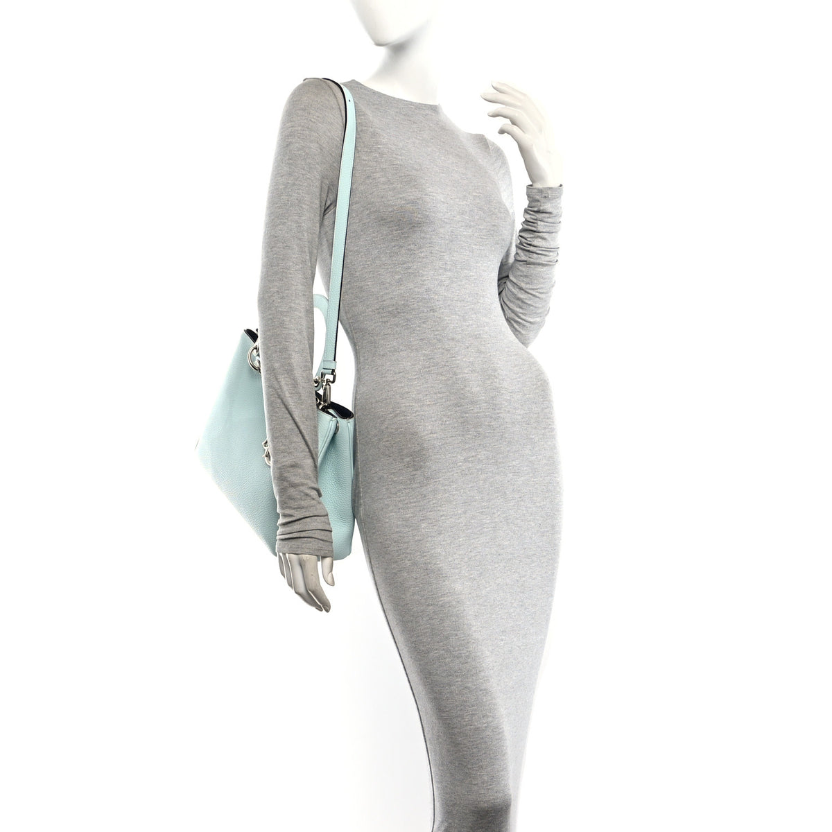 Bullcalf Medium Diorissimo Tote Light Blue
