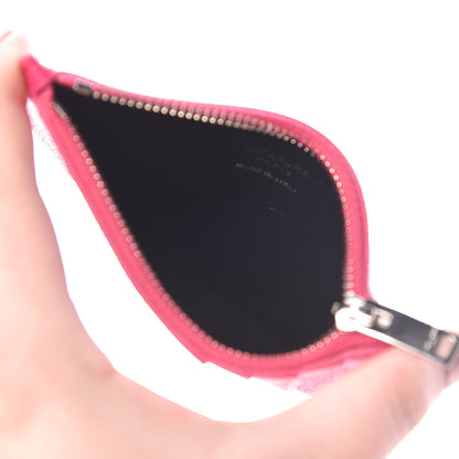 Saint Laurent Grained Calfskin 5 Fragments Zip Pouch Card Holder Bubblegum 5 of 8