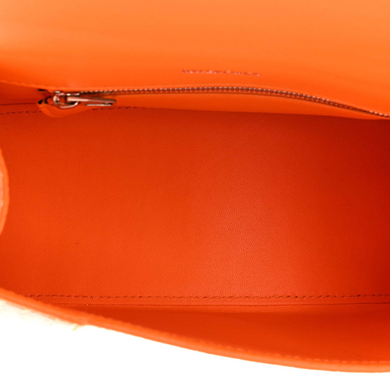 Balenciaga Shiny Calfskin Crocodile Embossed Small Hourglass Top Handle Bag Pop Orange 5 of 15