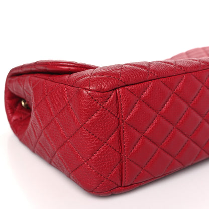 Chanel Calfskin Quilted Small XXL Travel Flap Bag Red 9 of 10