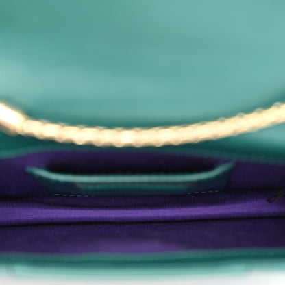 Bulgari Calfskin Small Serpenti Forever Snake Strap Crossbody Bag Emerald Green 6 of 13