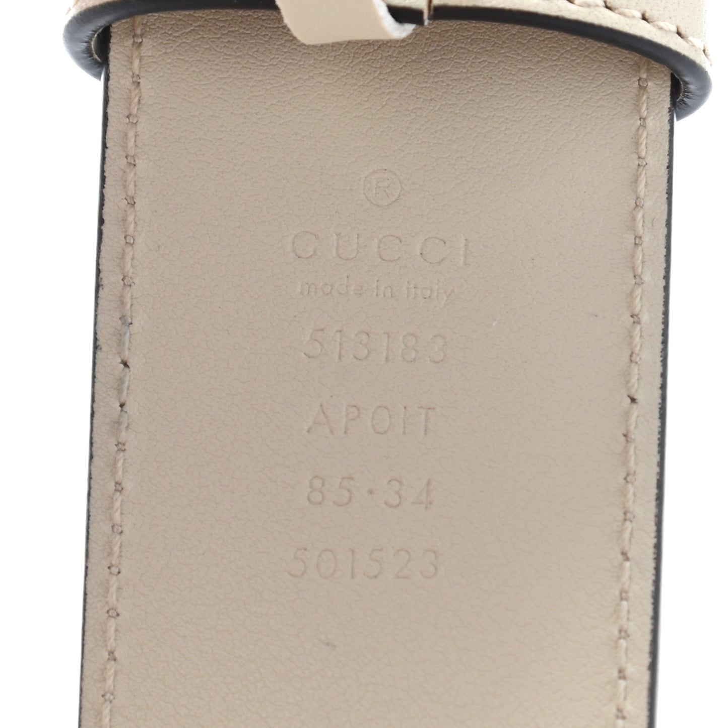 Calfskin Crystal Double G 40mm Belt 85 34 White Multicolor