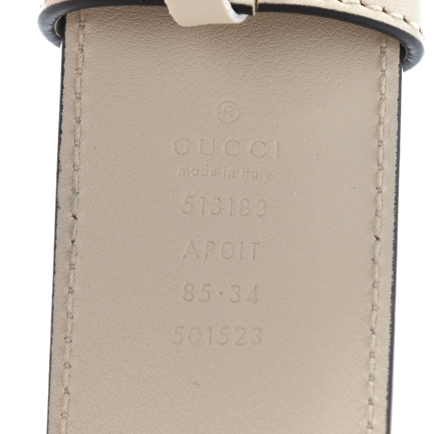 Gucci Calfskin Crystal Double G 40mm Belt 85 34 White Multicolor 3 of 5