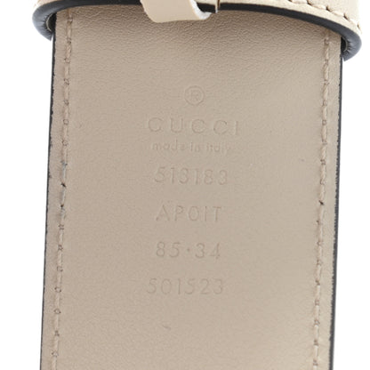 Gucci Calfskin Crystal Double G 40mm Belt 85 34 White Multicolor 3 of 5