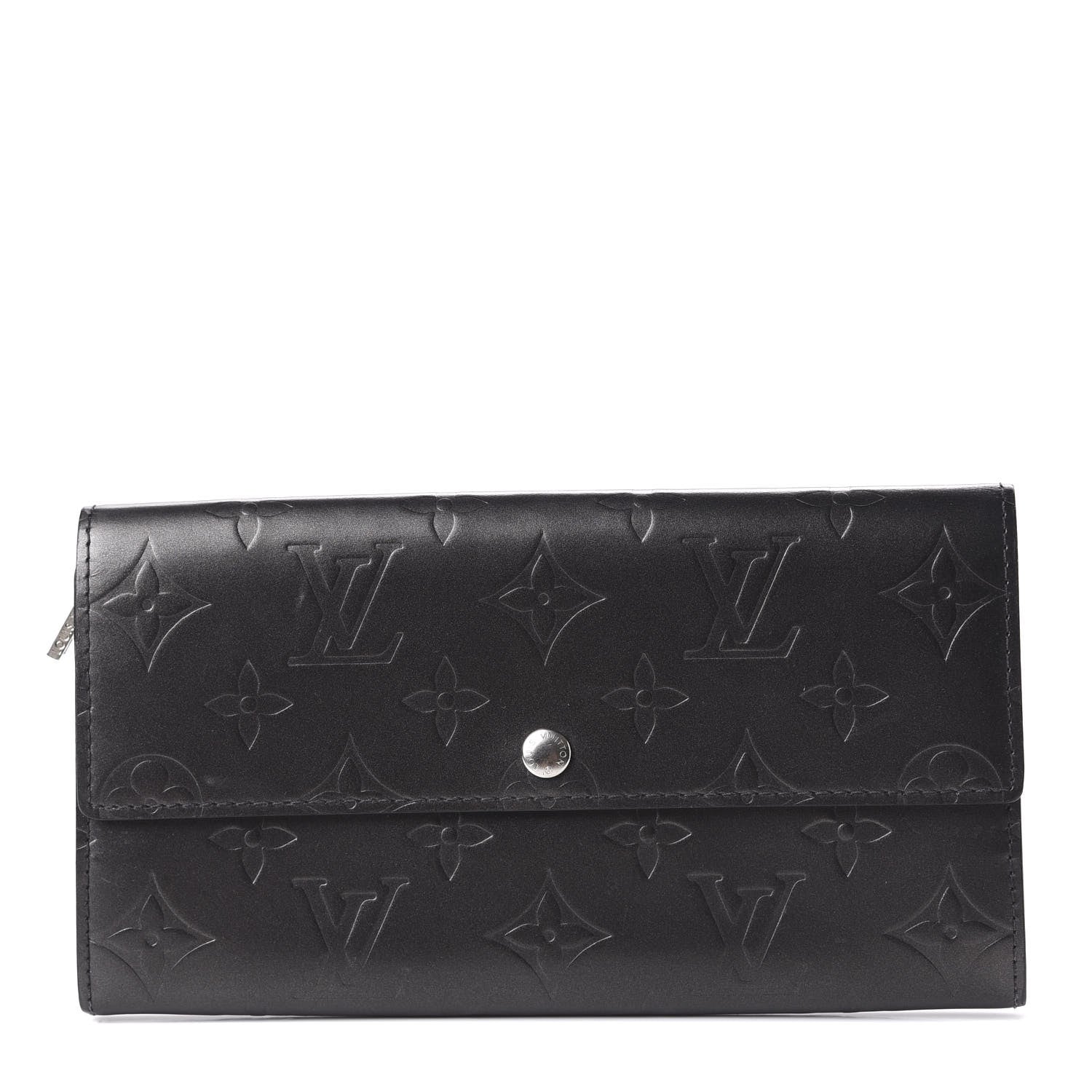 Louis Vuitton Mat Monogram Sarah Wallet Gris 1 of 10
