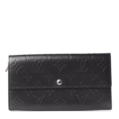 Louis Vuitton Mat Monogram Sarah Wallet Gris 1 of 10