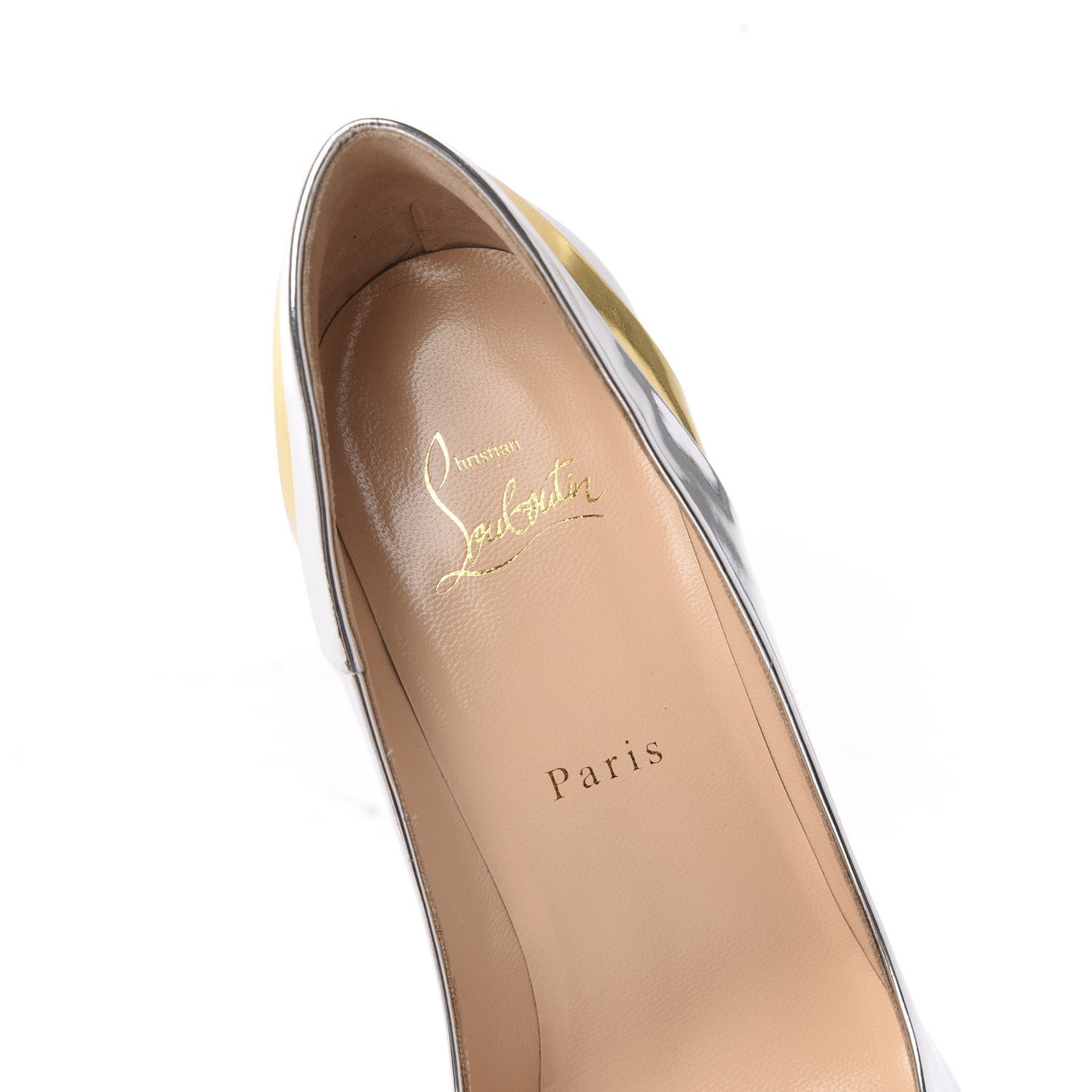 Nappa Patent Veau Mirror Eklectica 85 Pumps 39.5 Silver
