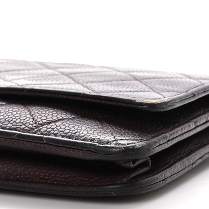 Chanel Caviar Quilted Wallet on Chain WOC Burgundy 11 of 14