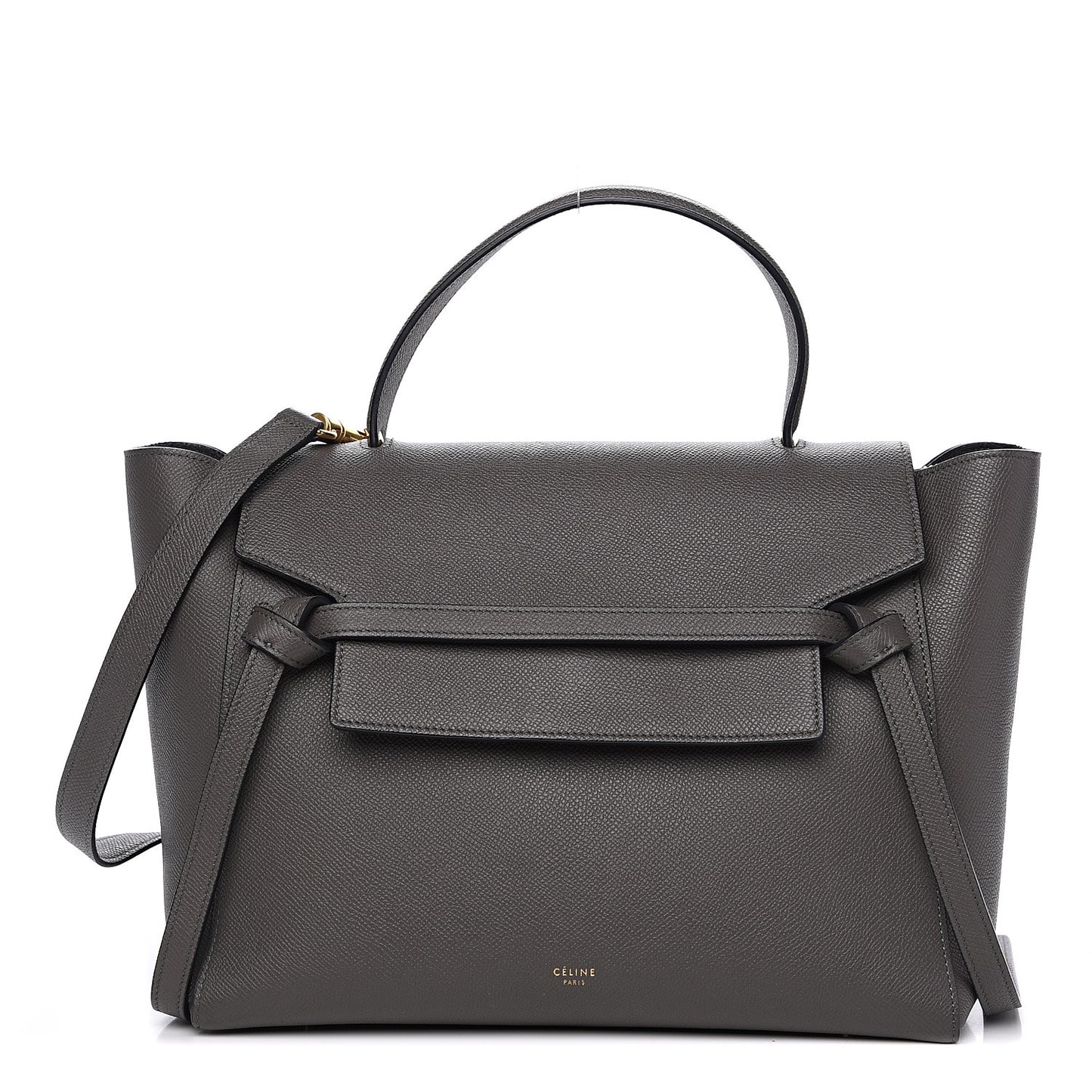Grained Calfskin Mini Belt Bag Grey