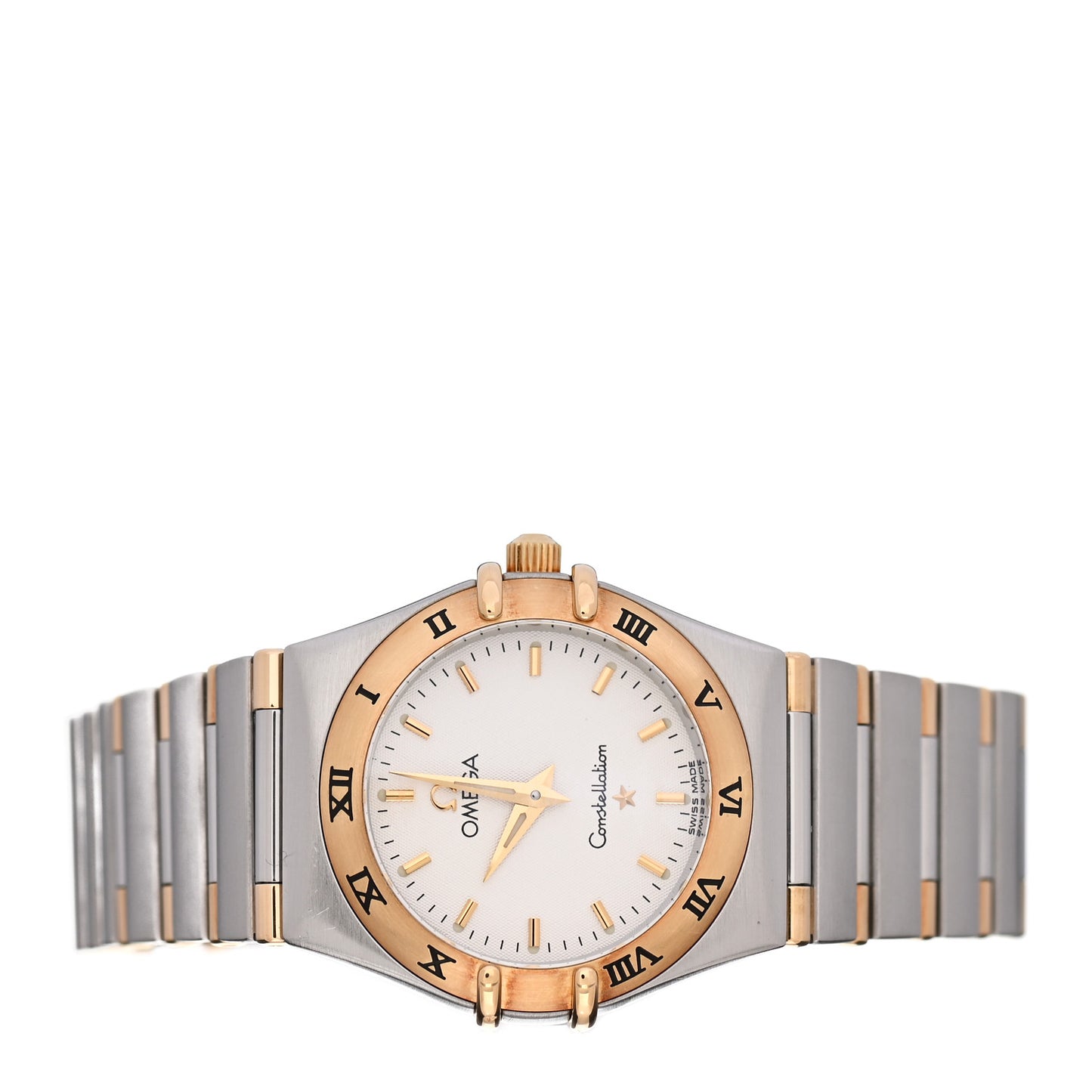 Stainless Steel 18K Yellow Gold 25mm Constellation Quartz Watch White 1372.30.00