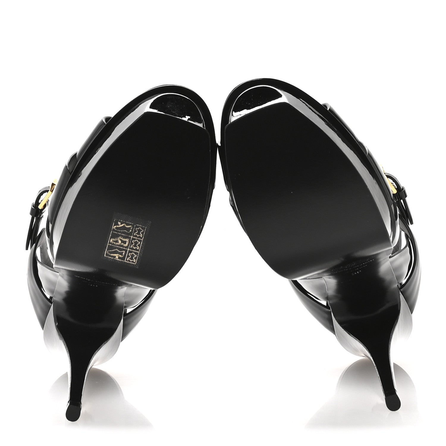 Saint Laurent Patent Tribute 105 Platform Sandals 39 Black 6 of 9
