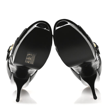 Saint Laurent Patent Tribute 105 Platform Sandals 39 Black 6 of 9