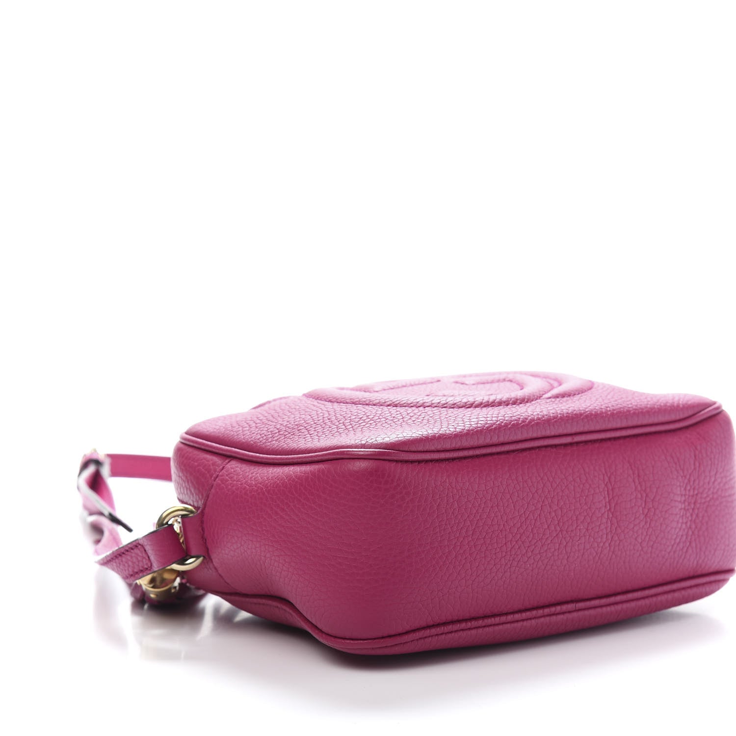 Gucci Pebbled Calfskin Small Soho Disco Bag Bright Bougainvillea 13 of 15