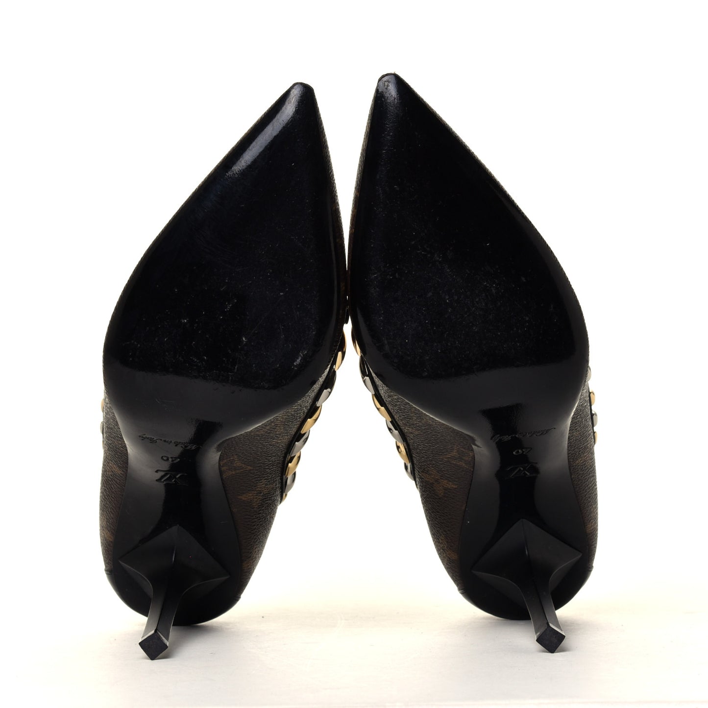 Calfskin Monogram Eldorado Pumps 40 Cacao
