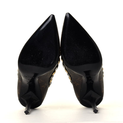 Louis Vuitton Calfskin Monogram Eldorado Pumps 40 Cacao 12 of 12