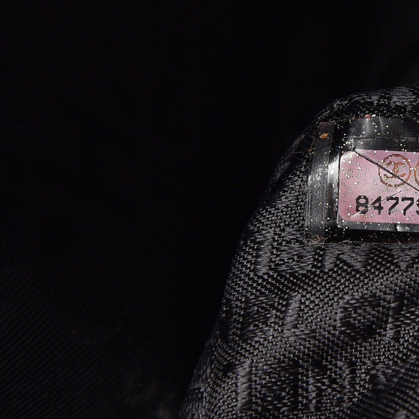 Nylon Square Quilted Flap Black
