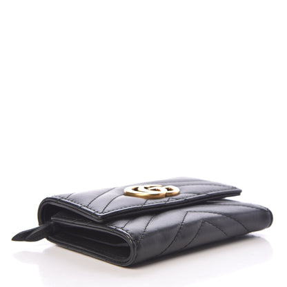 Gucci Calfskin Matelasse GG Marmont Wallet Black 4 of 10