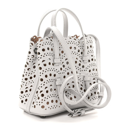 Alaia Calfskin Vienne Wave Mina 16 Bag Gris Perle 3 of 9