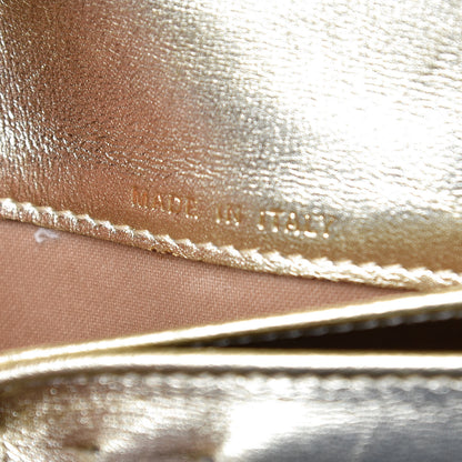 Chanel Metallic Patent Calfskin Quilted Lucky Symbols Yen Wallet Gold 7 of 16